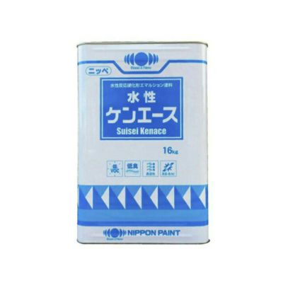 日本ペイント ニッペ 水性ケンエース 白 16kg | 塗装と塗料の専門通販 | ウチゲンベース【UCHIGEN-BASE】